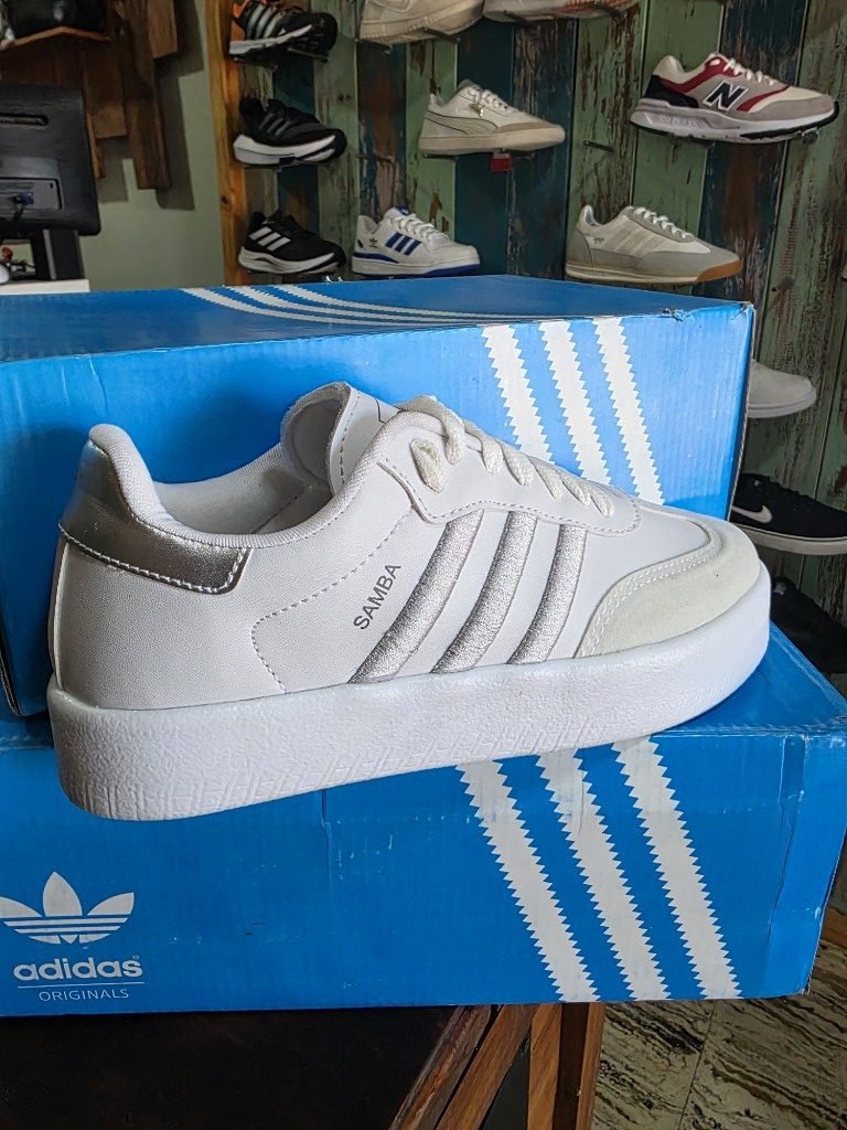 Adidas Samba Plataforma Blanco Plateada, foto 1