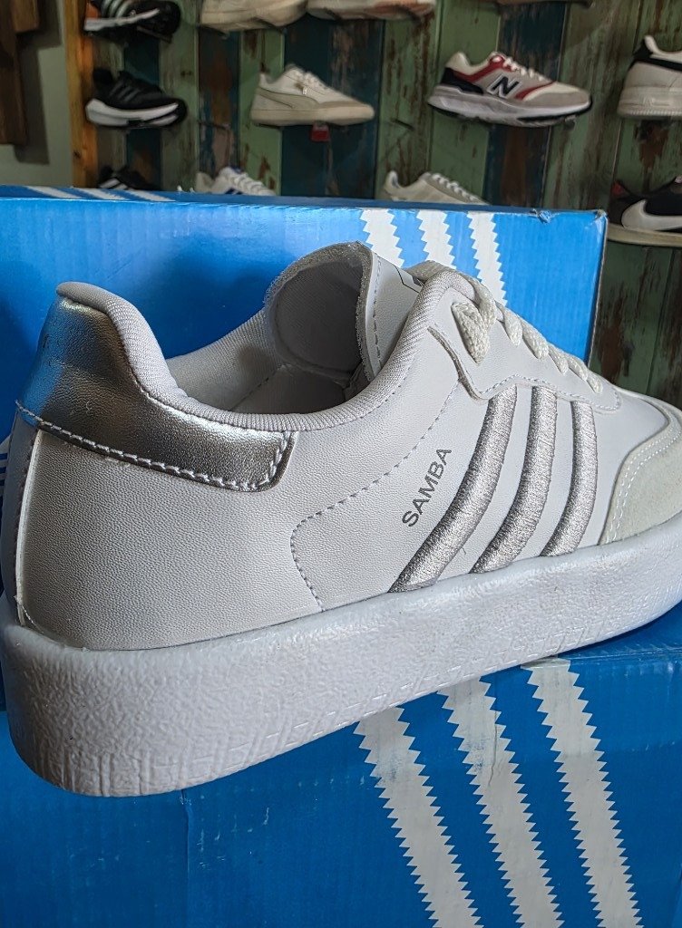 Adidas Samba Plataforma Blanco Plateada, foto 2