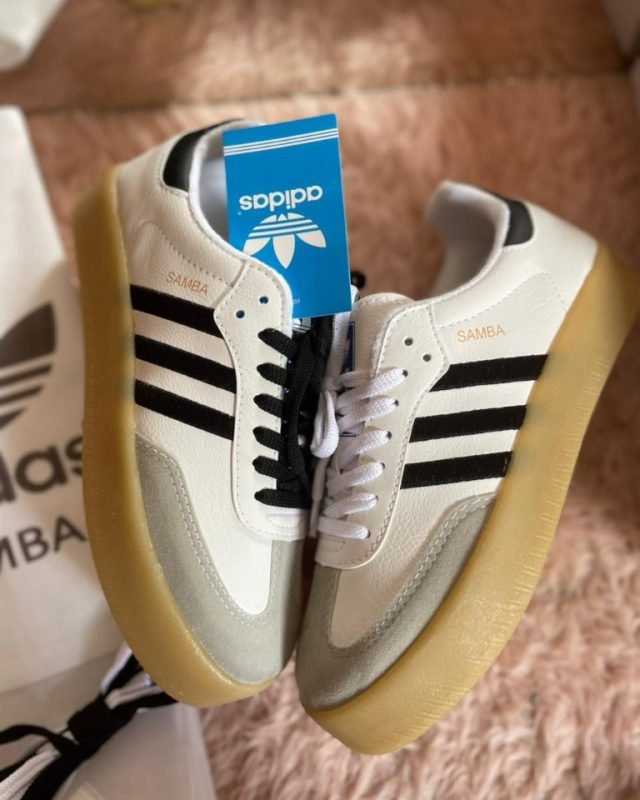 Adidas Samba Plataforma Crudo/Negro