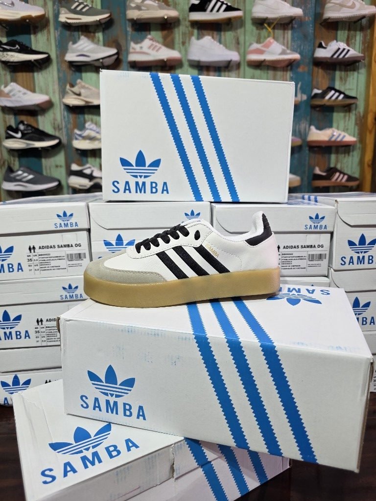 Adidas Samba Plataforma Crudo/Negro, foto 3